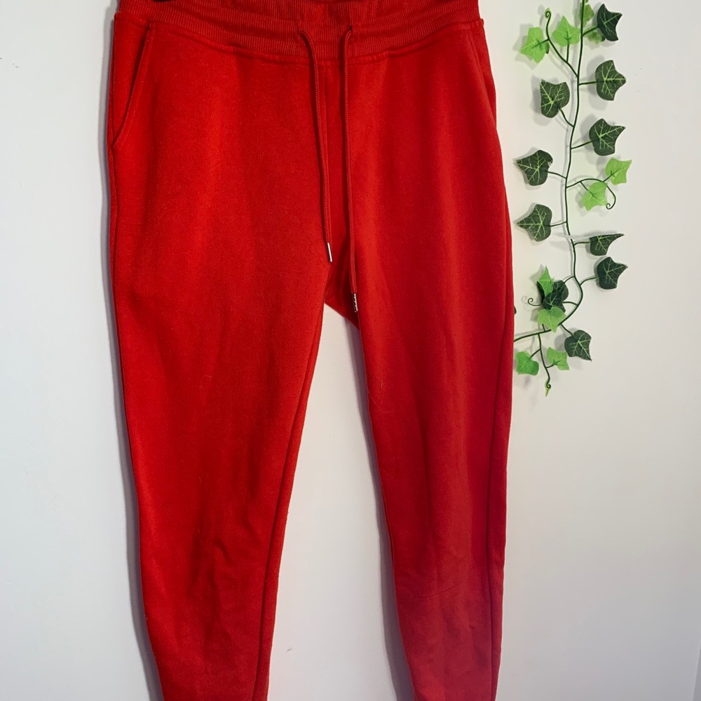 Red joggers